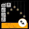 Aigostar - Guirnalda LED para exterior 84xLED/8 funciones 1,2x1m IP44 blanco cálido copos de nieve