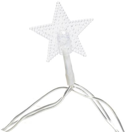 Aigostar - Guirnalda LED para exteriores 50xLED/8 funciones 3xAA 5 m IP44 blanco frío