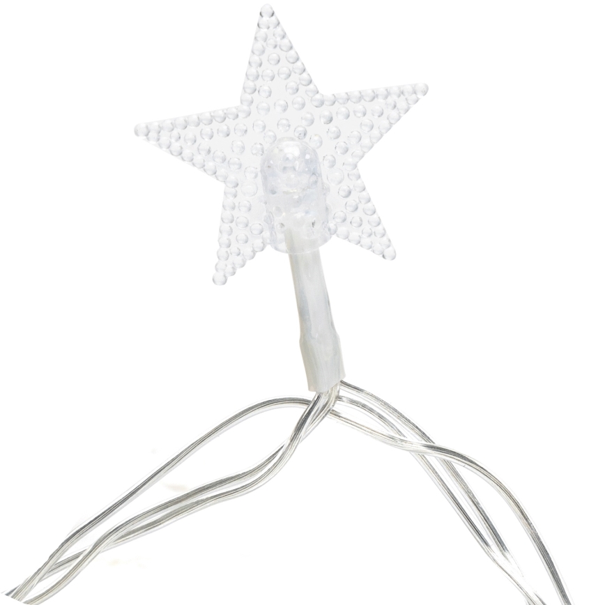 Aigostar - Guirnalda LED para exteriores 50xLED/8 funciones 3xAA 5 m IP44 blanco frío
