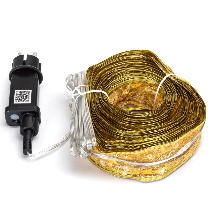 Aigostar - Cadena de luces inteligente para exterior LED RGBICW MESH 100 LEDs, 10 m, IP44 + mando a distancia