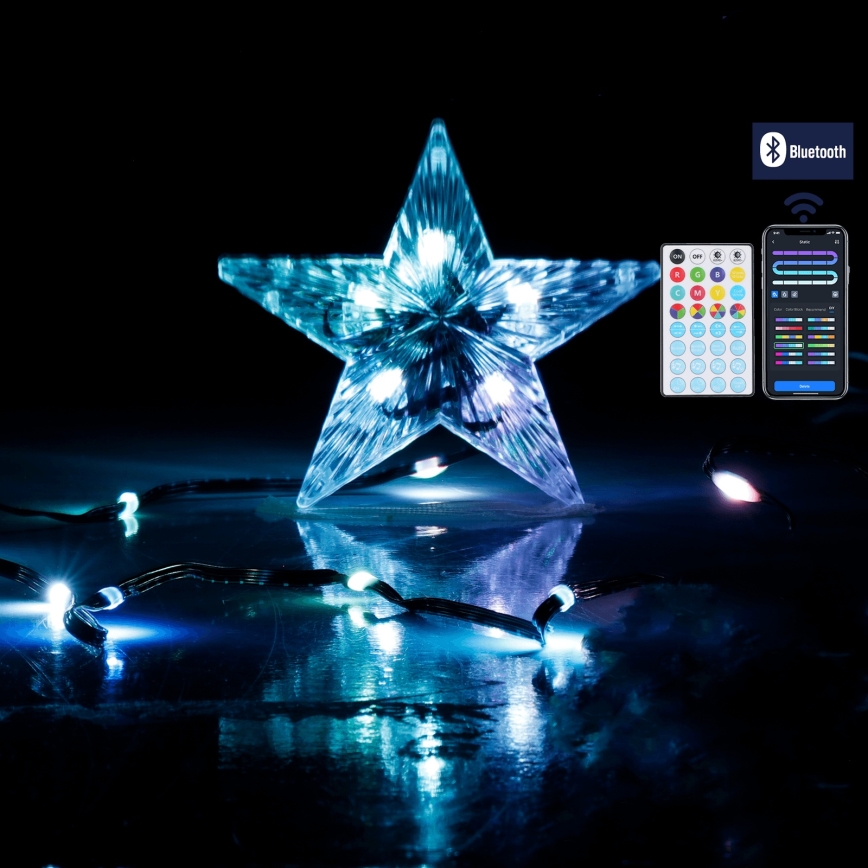 Aigostar - Guirnalda inteligente LED RGBICW para exterior MESH, 100 LEDs, 10 m, IP44 + mando a distancia