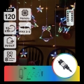 Aigostar - Guirnalda LED RGBY para exterior, 120 LEDs, 8 funciones, 3 x 0,6 m, IP44, multicolor + mando a distancia