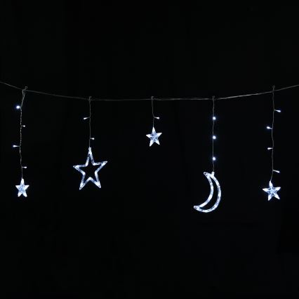 Aigostar - Guirnalda solar LED 120xLED/8 funciones 3x0,6m 500 mAh IP65 blanco frío