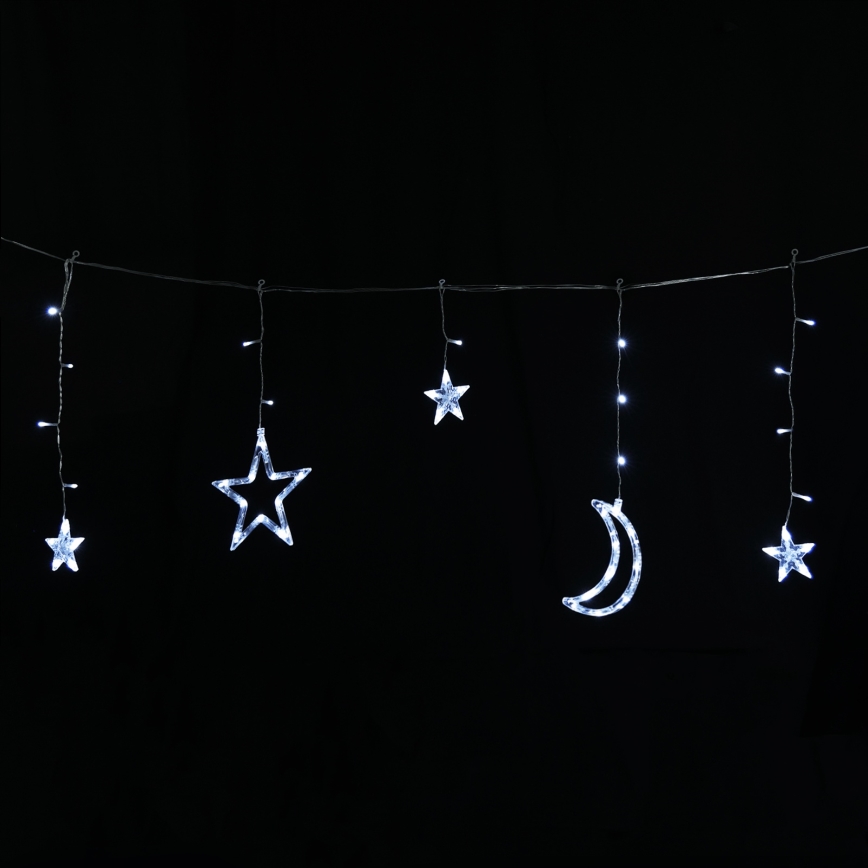 Aigostar - Guirnalda solar LED 120xLED/8 funciones 3x0,6m 500 mAh IP65 blanco frío