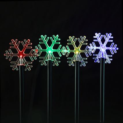 Aigostar - Luminaria solar LED RGBY 5xLED/1,2V/8 funciones 1m IP65 800mAh copos