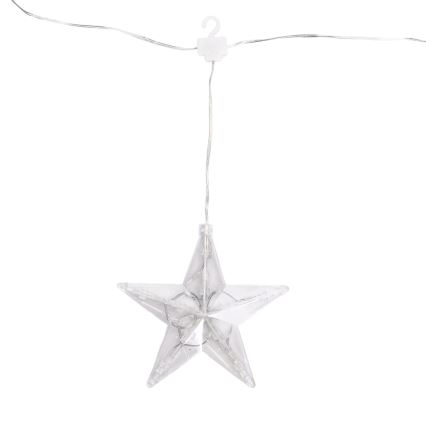Aigostar - Guirnalda navideña LED para exterior 70 LEDs 1,2x1m IP44 blanco cálido estrellas