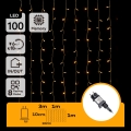 Aigostar - Guirnalda navideña LED para exterior 100 LED/8 funciones 4x1 m IP44 blanco cálido