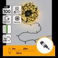 Aigostar - Guirnalda navideña LED para exterior 100xLED/8 funciones 13 m IP44 blanco cálido