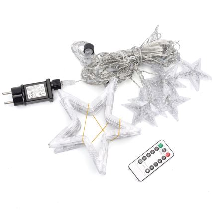 Aigostar - Cadena de luces LED para exterior 120 LEDs/8 funciones 3x0,6 m IP44 blanco cálido + mando a distancia