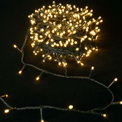 Aigostar - Guirnalda LED navideña para exterior, 200 LEDs / 8 funciones, 20 m, IP44, blanco cálido