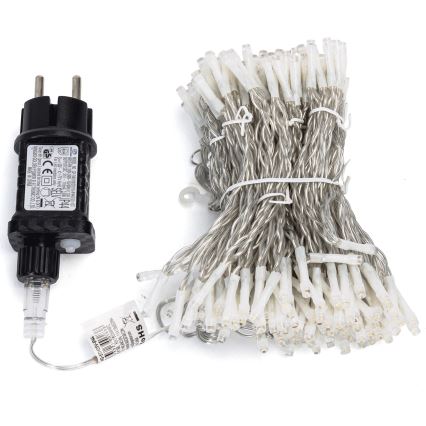 Aigostar - Guirnalda navideña LED para exterior 234 LEDs/8 funciones 1,2x1,8 m IP44 blanco cálido