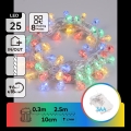 Aigostar - Guirnalda navideña LED para exterior 25xLED/8 funciones 3xAA 2,8m IP44 multicolor
