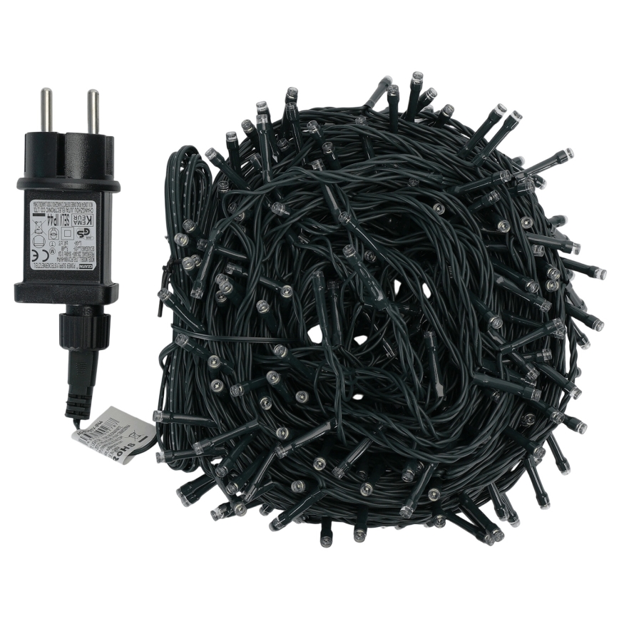 Aigostar - Guirnalda navideña LED para exterior 300 LEDs/8 funciones 30 m IP44 blanco frío