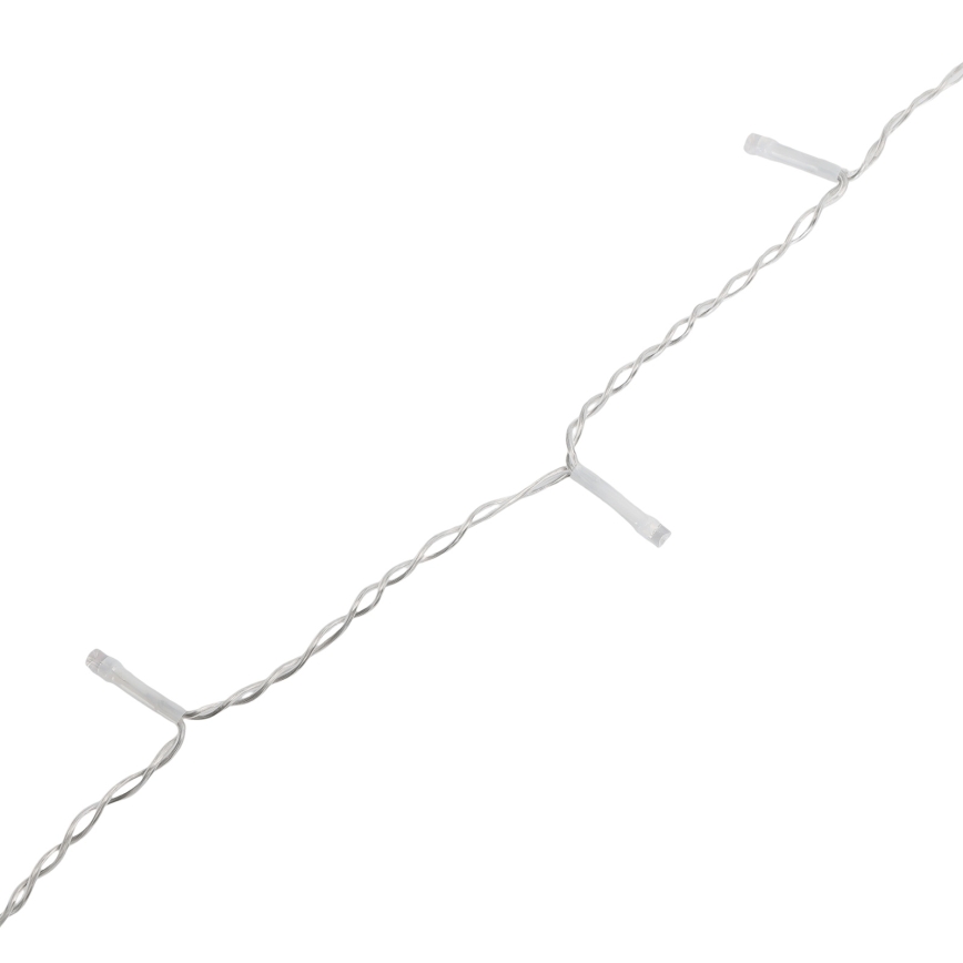 Aigostar - Guirnalda navideña LED para exterior 300 LEDs/8 funciones 3x AA 18x0,6 m IP44 blanco cálido