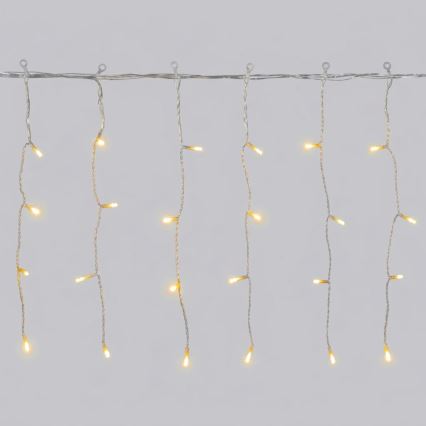 Aigostar - Guirnalda navideña LED para exteriores 100xLED/8 funciones 8x0,4m IP44 blanco cálido