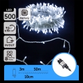 Aigostar - Guirnalda navideña LED para exteriores, 500 LEDs / 8 funciones, 53 m, IP44, blanco frío