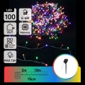 Aigostar - Guirnalda navideña solar LED 100 LED/8 funciones 12m IP65 multicolor 800 mAh