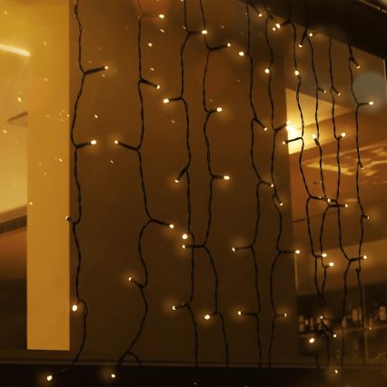 Aigostar - Cadena de luces navideñas solar LED 100xLED/8 funciones 4x1m IP65 blanco cálido 800 mAh