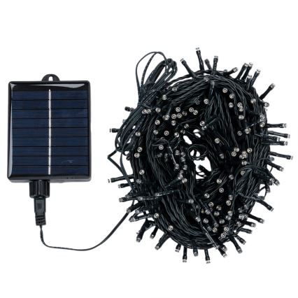 Aigostar - Cadena de luces navideñas solar LED 300xLED/8 funciones 32 m IP65 blanco cálido 1200 mAh