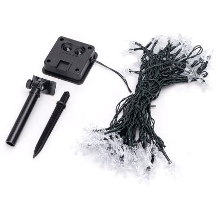 Aigostar - Cadena de luces navideñas solar LED 50xLED/8 funciones 800 mAh 12m IP65 multicolor