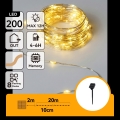 Aigostar - Guirnalda solar LED 200 LED/8 funciones 22 m IP65 blanco cálido 800 mAh