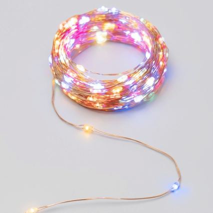 Aigostar - Guirnalda solar LED, 200 LEDs / 8 funciones, 22 m, IP65, multicolor, 800 mAh