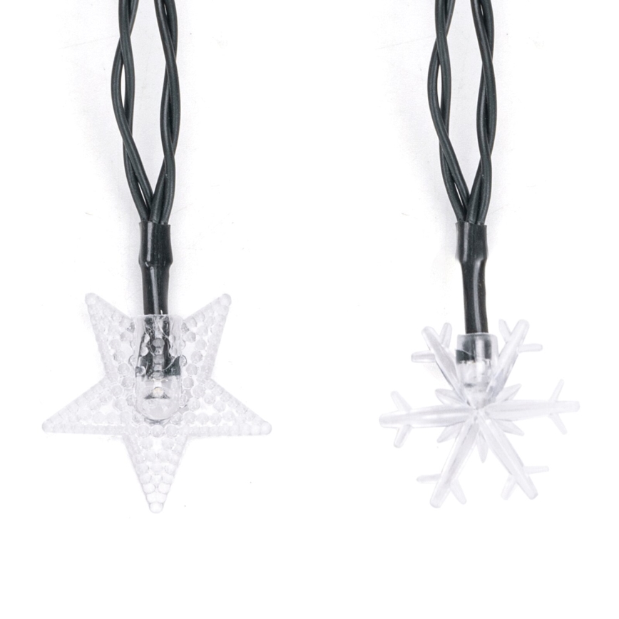 Aigostar - Guirnalda solar LED 50 LEDs / 8 funciones, 12 m, 800 mAh, IP65, blanco cálido