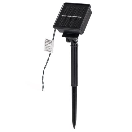 Aigostar - Guirnalda solar LED 50 LEDs / 8 funciones, 12 m, 800 mAh, IP65, blanco cálido