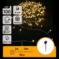Aigostar - Guirnalda solar LED para Navidad 100 LEDs/8 funciones 12 m IP65 blanco cálido 800 mAh