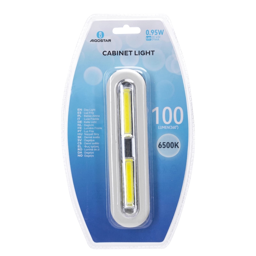 Aigostar - Iluminación LED para armario LED/3xAAA 6500K blanca