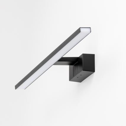 Aigostar - Iluminación LED para espejo de baño LED/12W/230V 4000K 60 cm IP44 negra