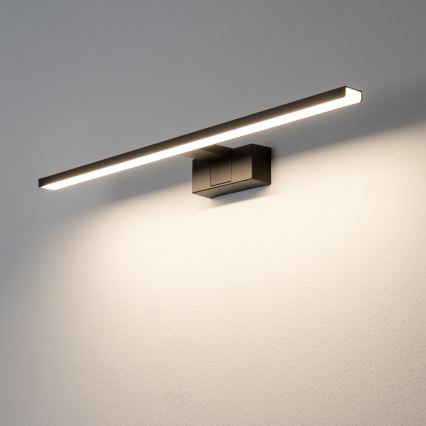 Aigostar - Iluminación LED para espejo de baño LED/12W/230V 4000K 60 cm IP44 negra