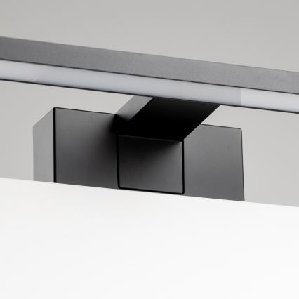 Aigostar - Iluminación LED para espejo de baño LED/12W/230V 4000K 60 cm IP44 negra