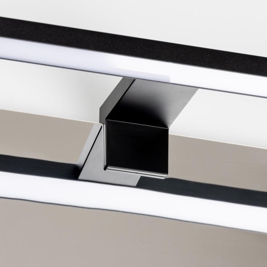 Aigostar - Iluminación LED para espejo de baño LED/12W/230V 4000K 60 cm IP44 negra