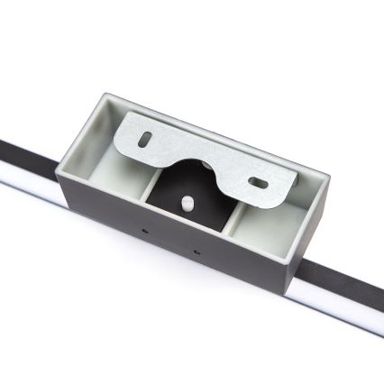 Aigostar - Iluminación LED para espejo de baño LED/12W/230V 4000K 60 cm IP44 negra