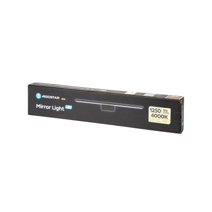 Aigostar - Iluminación LED para espejo de baño LED/12W/230V 4000K 60 cm IP44 negra
