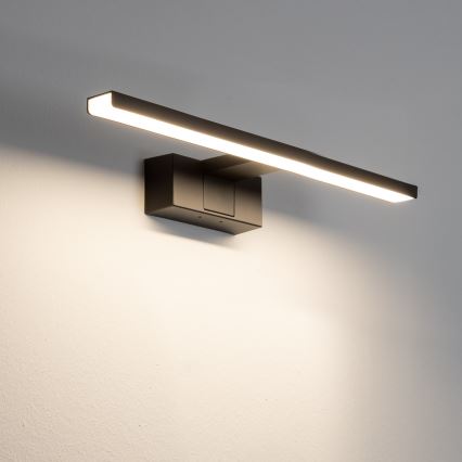Aigostar - Iluminación LED para espejo de baño LED/8W/230V 4000K 40 cm IP44 negra