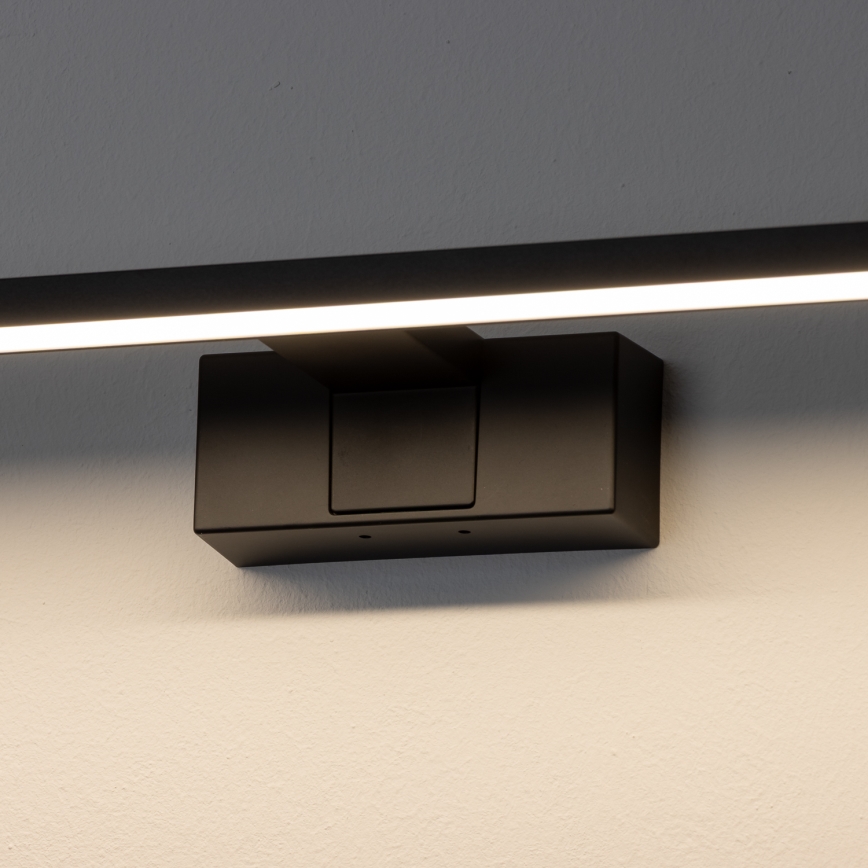 Aigostar - Iluminación LED para espejo de baño LED/8W/230V 4000K 40 cm IP44 negra