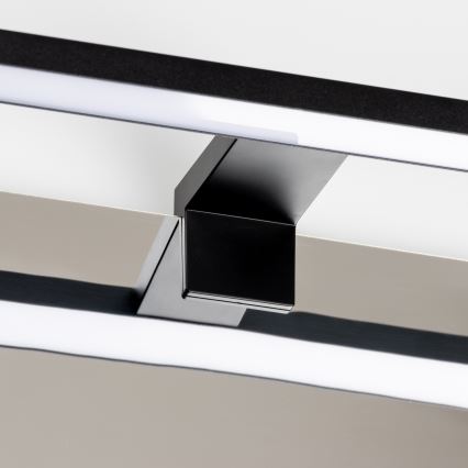 Aigostar - Iluminación LED para espejo de baño LED/8W/230V 4000K 40 cm IP44 negra