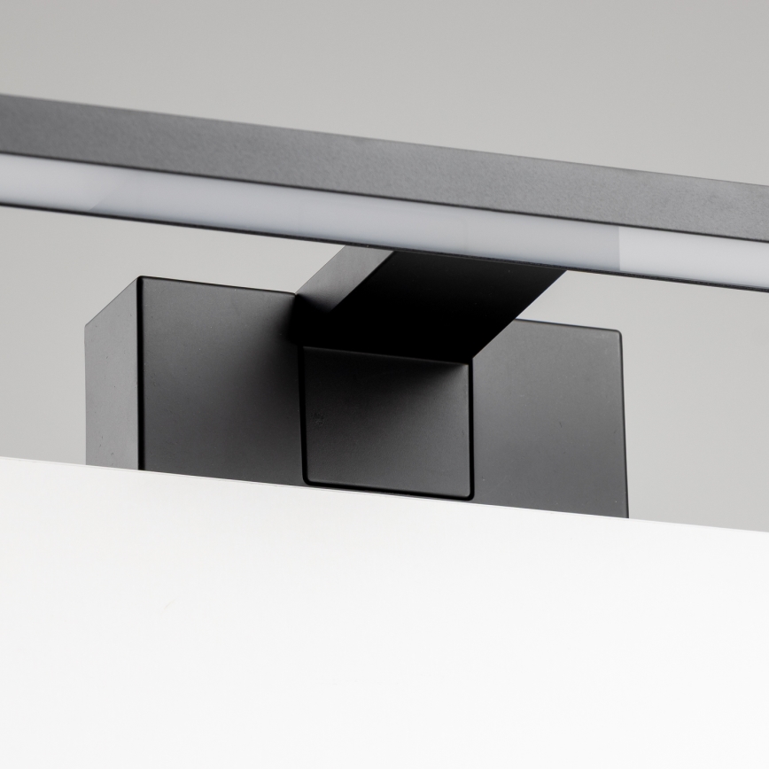 Aigostar - Iluminación LED para espejo de baño LED/8W/230V 4000K 40 cm IP44 negra
