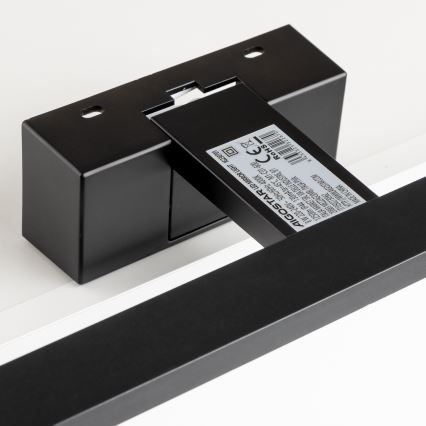 Aigostar - Iluminación LED para espejo de baño LED/8W/230V 4000K 40 cm IP44 negra