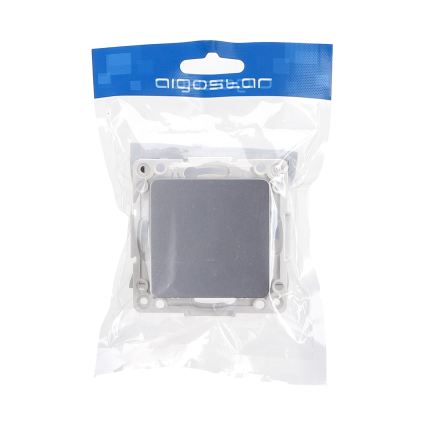 Aigostar - Interruptor cruzado sin marco n.º 7 plateado