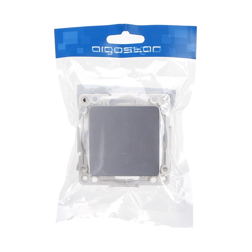 Aigostar - Interruptor cruzado sin marco n.º 7 plateado