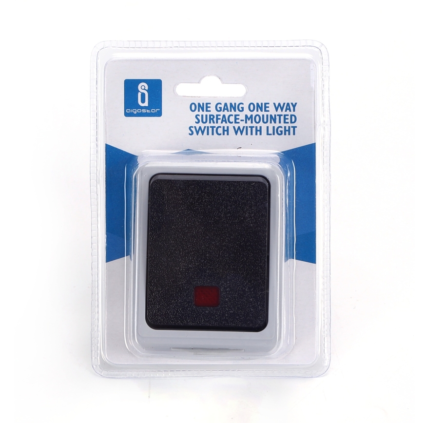 Aigostar - Interruptor de un botón IP54