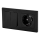 Aigostar - Interruptor doble n.º 6 y toma de corriente SCHUKO 230 V con marco negro