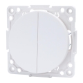 Aigostar - Interruptor doble sin marco n.º 5 blanco