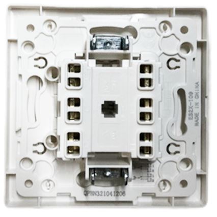 Aigostar - Interruptor doble sin marco n.º 6+6 blanco