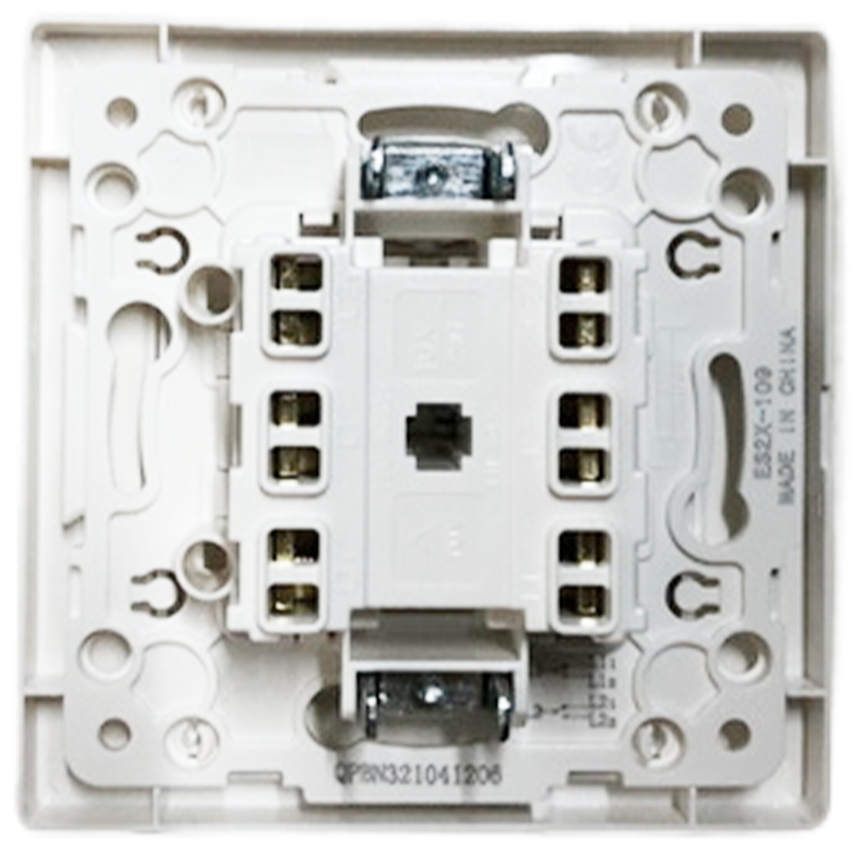 Aigostar - Interruptor doble sin marco n.º 6+6 blanco