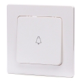 Aigostar - Interruptor sencillo con marco para timbre, blanco