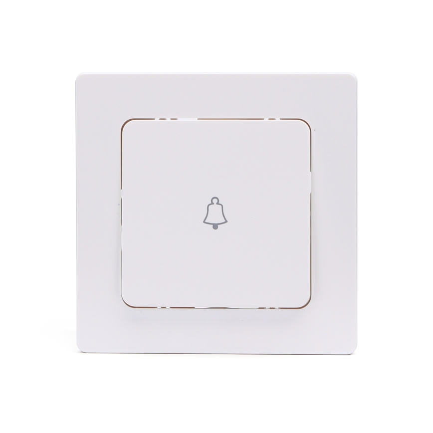 Aigostar - Interruptor sencillo con marco para timbre, blanco